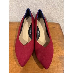 ROTHYS The Point Red Knit Flats Women's Size 10